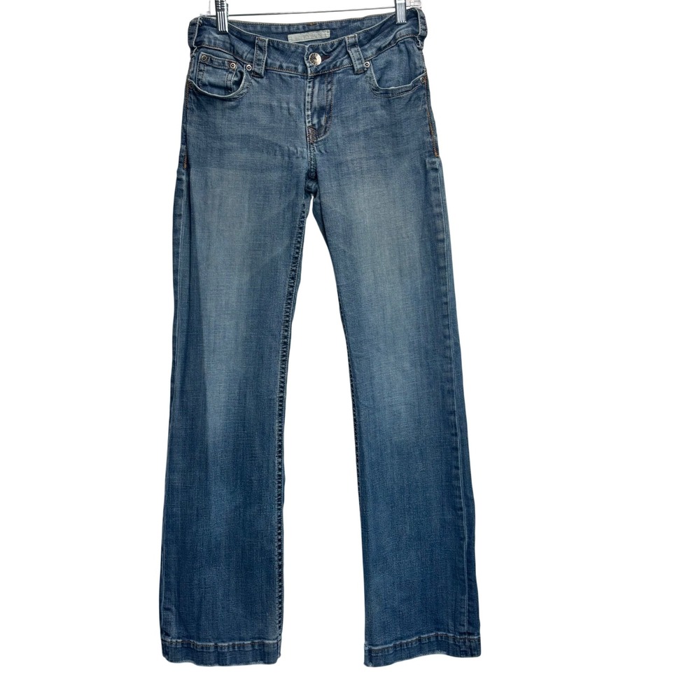 Stetson Jeans No. 214 City Trouser Womens 6 Long Blue Denim Low Rise Western